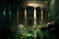 Ancient cistern ruins created by generative AI Royalty Free Stock Photo