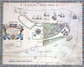 Illustration of the ancient map of the New Amsterdam