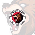 Illustration of angry brown bear grizzly head mascot Royalty Free Stock Photo