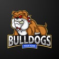 Angry Bulldog, Sports mascot Royalty Free Stock Photo