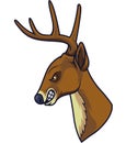 Angry deer head mascot Royalty Free Stock Photo