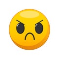 Illustration of angry face. Emoji for a chat.