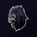 Angry Gorilla Mascot Logo - Animals Mascot E-sport Logo Vector Illustration Design Concept. Royalty Free Stock Photo