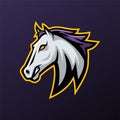 Angry Horse Mascot Logo - Animals Mascot E-sport Logo, Vector Illustration Design Concept. Royalty Free Stock Photo