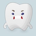 Illustration of angry tooth