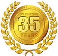 Anniversary celebration gold icon