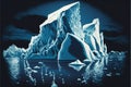 Antarctic iceberg landscape, digital illustration painting artwork