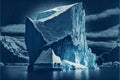 Antarctic iceberg landscape, digital illustration painting artwork