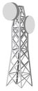 Illustration of antenna tower