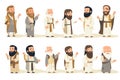 Illustration of 12 apostles on white background. Generative AI