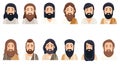 Illustration of 12 apostles on white background. Generative AI