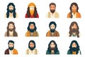 Illustration of 12 apostles on white background. Generative AI