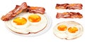 Illustration of appetizing egg breakfast traditional morning meal elements for your menu design.