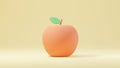 Illustration of apples drawn with 3DCG