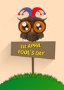 Illustration of April fool's day,first April.