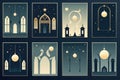 An illustration of an Arab mosque night.. Ramadan.