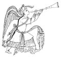 Illustration of archangel Gabriel (vector)