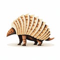 Minimalist Armadillo Illustration With Spiky Mounds