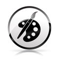 Art brush icon on white background Royalty Free Stock Photo