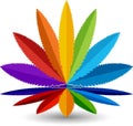 Colorful leaf logo
