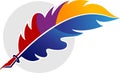 Creative Feather Pen Logo Royalty Free Stock Photo