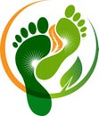 Foot leaf logo