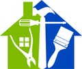 Home tools logo Royalty Free Stock Photo
