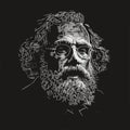 illustration art of karl marx. Karl Heinrich Marx was a German philosopher Royalty Free Stock Photo