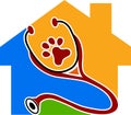 Pet care logo Royalty Free Stock Photo