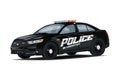 Illustration art police interceptor car design vector Royalty Free Stock Photo