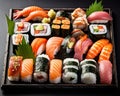 Illustration of assorted sushi Royalty Free Stock Photo