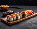 Illustration of assorted sushi Royalty Free Stock Photo
