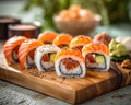 Illustration of assorted sushi Royalty Free Stock Photo