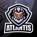 Atlantis head mascot esport logo design Royalty Free Stock Photo
