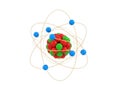 Illustration of an atom with electrons Royalty Free Stock Photo