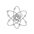 Illustration of Atomic Structure Showing Electrons Orbiting Nucleus Royalty Free Stock Photo