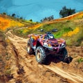 Atv vehicle on off road track, travel, destination scenics