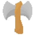 illustration of an ax with pixel theme 3