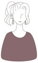 illustration of a simple girly woman (smile)