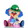 Illustration of baby clown