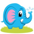 Illustration of a baby elephant, mammal puppy, little pachyderm Royalty Free Stock Photo