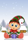 Illustration Of Baby Elf Christmas