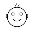 Illustration baby face icon Royalty Free Stock Photo