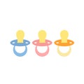 Illustration of baby pacifiers demonstrating third gender