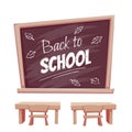 Illustration of Back to school poster. Classroom