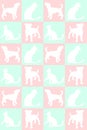 Illustration. Background with dogs and cats. Pattern.