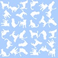 Illustration Background with dogs and cats. Seamless pattern.