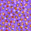 background seamless shiny gems of different cuts