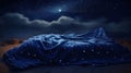 Illustration background stars dark space blue galaxy night astronomy moon sky light background Royalty Free Stock Photo