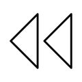 Illustration Backward Arrows Icon For Personal And Commercial Use.